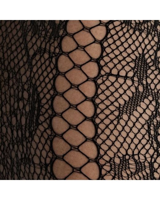 HIGH HEEL JUNGLE by KATHRYN EISMAN Natural Noir Stem Venom Lace Tights