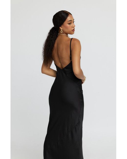 Why Mary Blue Iris Bias Maxi Slip Dress