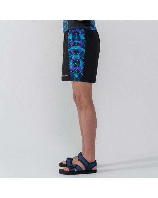 Kapture Blue Neo City Camo Shorts for men