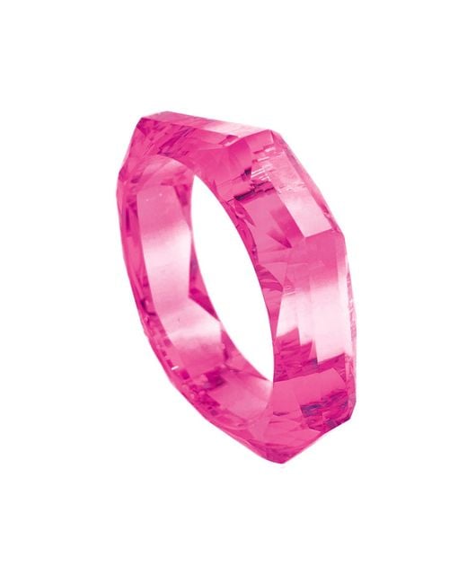 Michael Nash Jewelry Pink Susanna Fuschia Faceted Acrylic Bangle