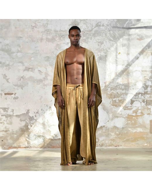 Zhenabia Natural Tribe Pants Boho Cotton Summer Pants for men