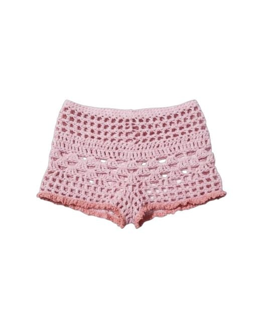 Gunes Swim Red Bubble Gum Miniq Crochet Shorts