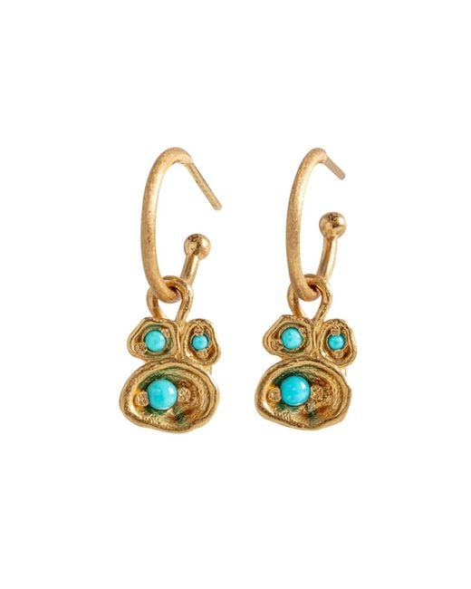 Claire Hill Designs Metallic Lichen Hoop Earrings
