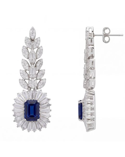 Latelita London Blue Countess Gemstone Drop Earrings Sapphire