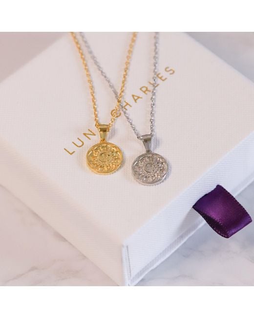 Luna Charles Metallic Alba Sun Coin Necklace