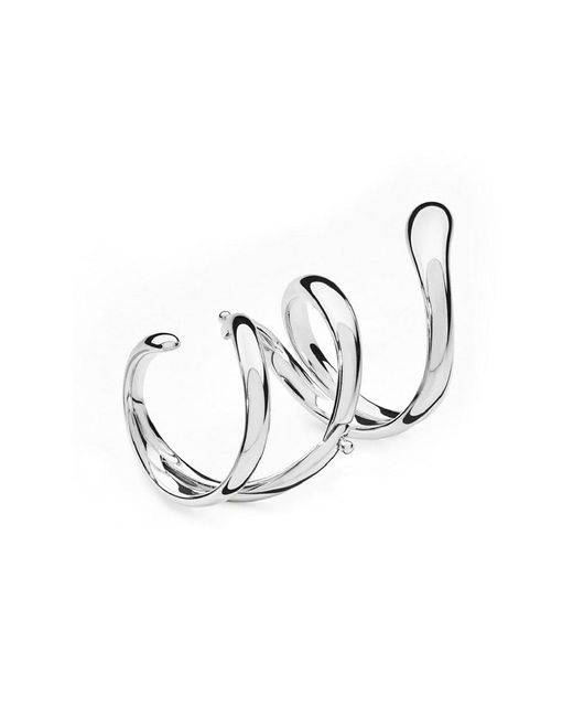 Lucy Quartermaine Metallic Drop Armour Ring
