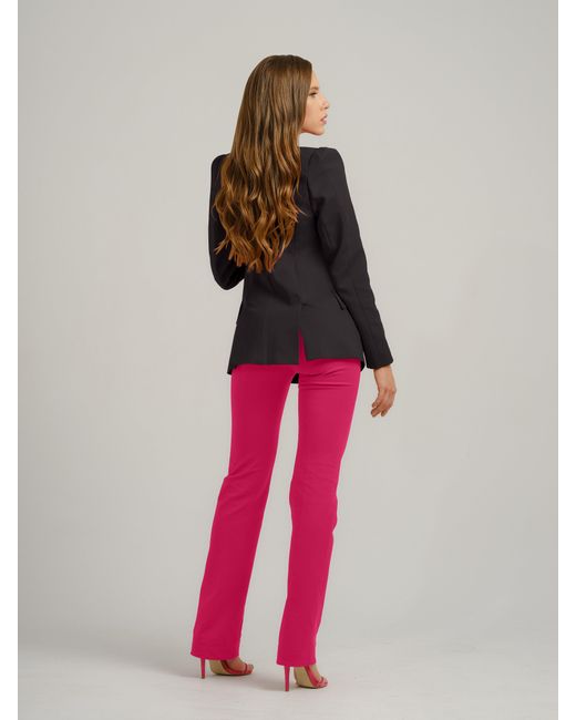 Tia Dorraine Illusion Classic Tailored Suit, Black & Pink