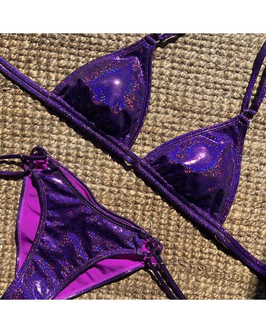 Enez Swim Purple Eden Triangle Bikini Top