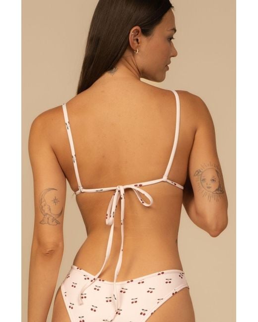 Montce Pink Cherries Devin Bikini Top