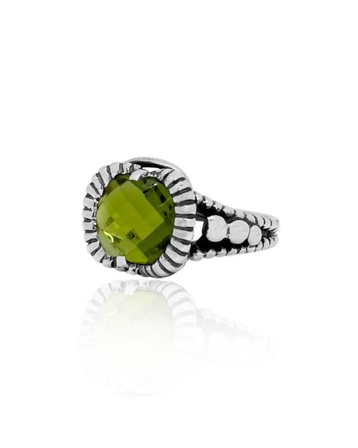 Unaloe Green Handcrafted Sterling Ring With Zircon – Made