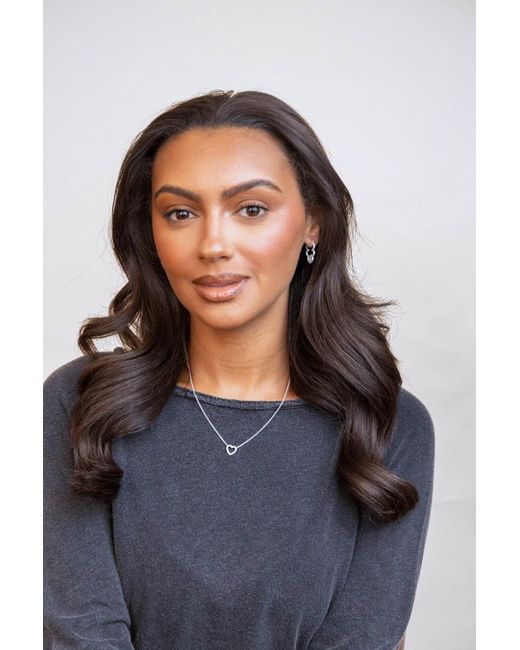 Claire Hill Designs Metallic Brushed Heart Connector Necklace
