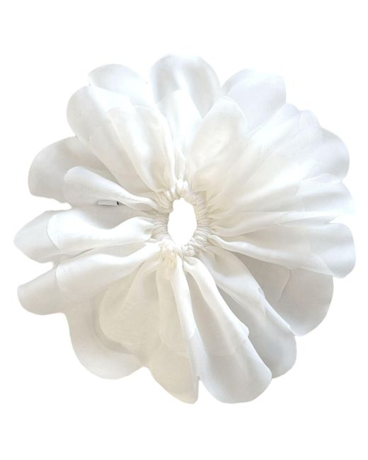 Kathy C Vang White Blossom Scrunchie