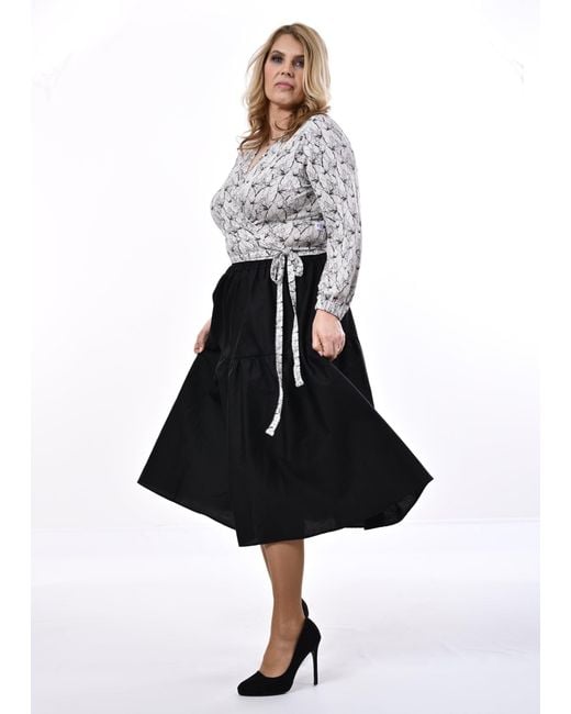 Frock Tales Black Tahiti Midi Skirt With Pockets