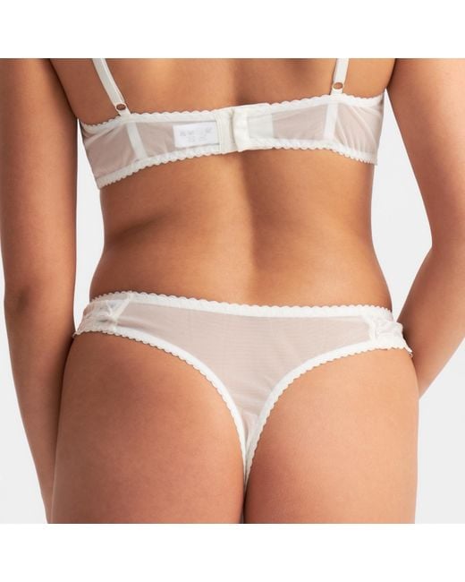 Daily Underwear White String Panties Crema