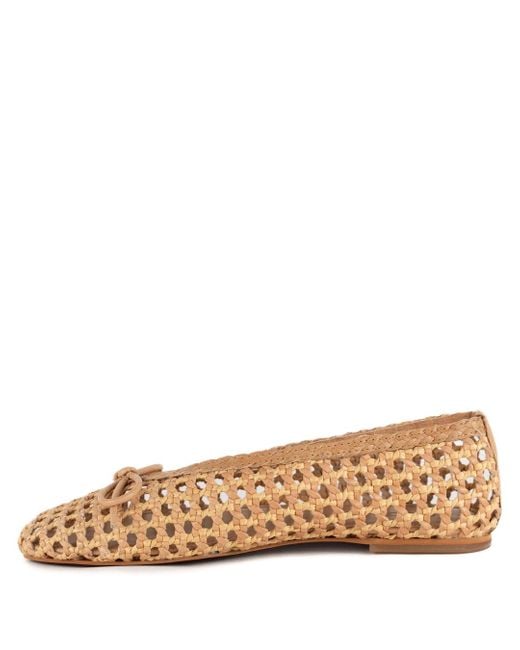 Keith Scarrott Shoes Brown Neutrals Soffiano Taupe Ballet Pump