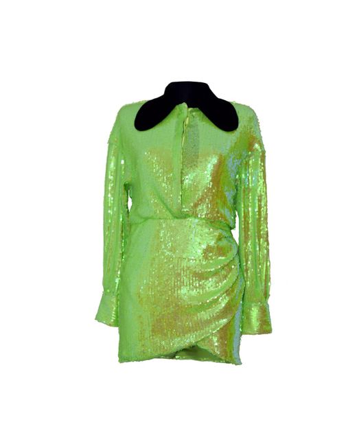 Laura Daili Women's Green Electric Lime Sequin Mini Dress