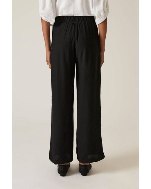 James Lakeland Black Wide-Leg Trousers
