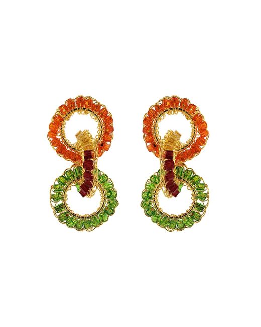 Lavish by Tricia Milaneze Metallic Multicolor & Lola Handmade Crochet Earrings