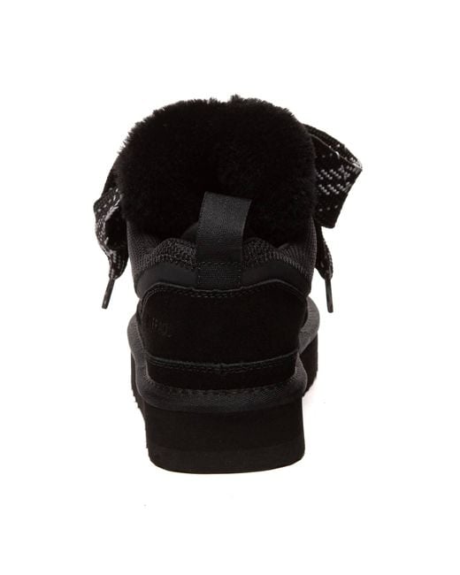 EverAu Australia Black Marbled Lace Up Platform Boots