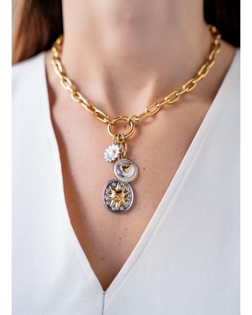 Loni Paul Jewelry Metallic Mixed Metal Charm Cluster Necklace