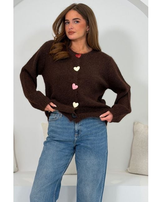 Girl In Mind Brown Lovey Button Up Cardigan