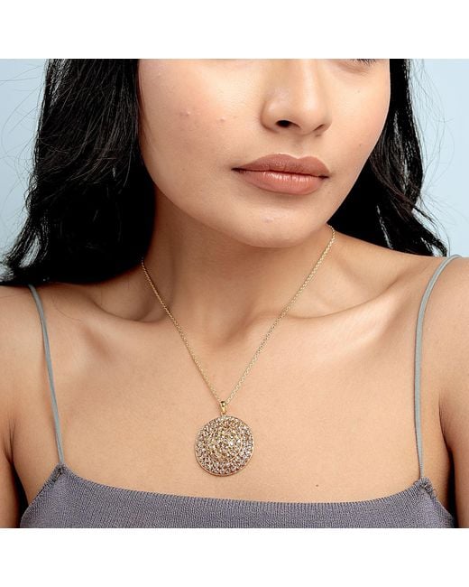 Artisan Metallic Polki Diamond Disc Pendant