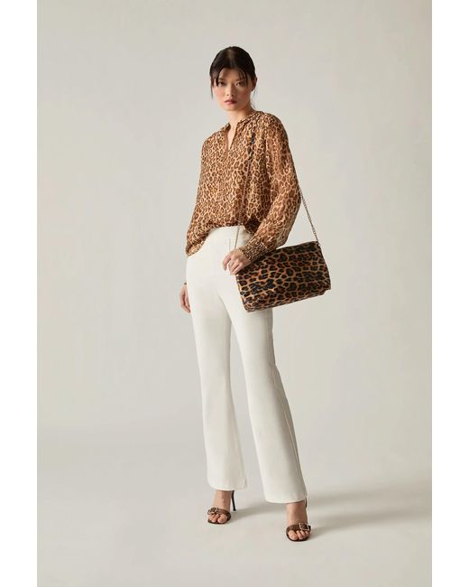 James Lakeland White Cream Bootleg Trousers