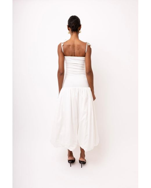 Amy Lynn White Alexa Rich Cotton Puffball Dress