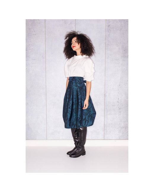 Bianca Popp Blue Wrapped Skirt