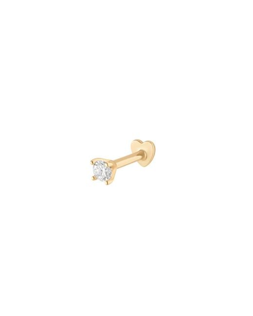 Vanhi Metallic 14K Solid Lab-Grown Diamond Prong Set Flat Back Stud