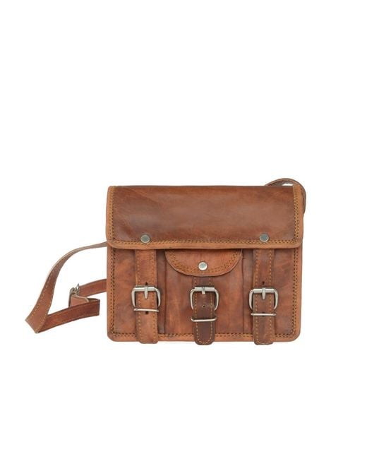 VIDA VIDA Brown Vida Vintage Mini Mini Leather Satchel