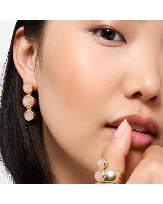 Stone Fruit Metallic Pulp Earrings