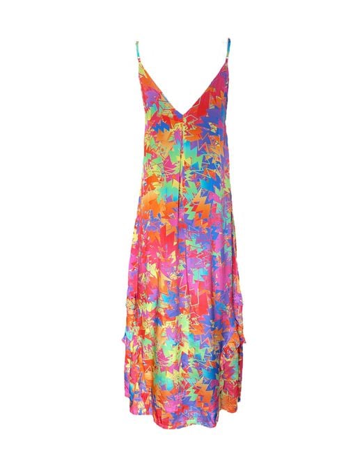Any Old Iron White Pastel Lightning Ruffle Dress