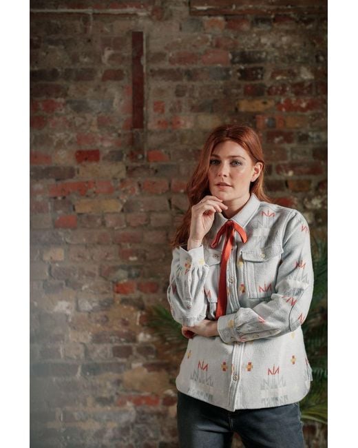 &SONS Trading Co Gray Damsons Cabin Shirt Pearl