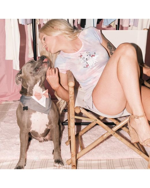 Cloud Haven Blue Pittie Tie Dye Tee