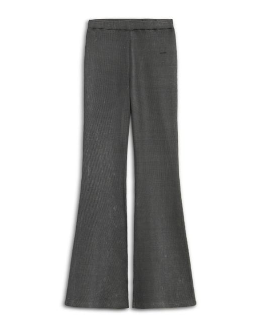 Nocturne Gray Ribbed Bell-Bottom Pants