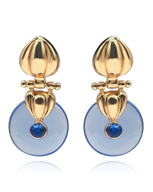 Michael Nash Jewelry Blue Annie Drop Earring With Sapphire Resin Drop