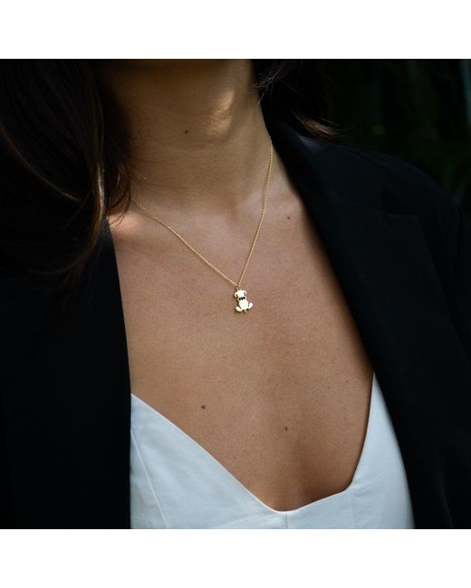 Ebru Jewelry Metallic Loyal Pup Vermeil Necklace