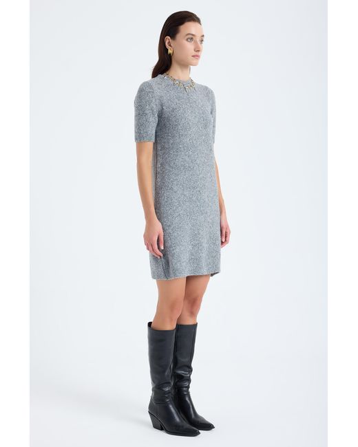 Monlicia Blue Rune Short Sleeve Knit Dress –