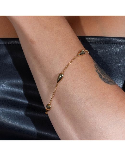 Lucy Quartermaine Metallic Station Tear Drop Bracelet