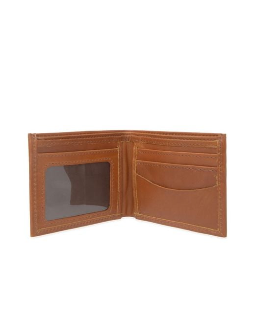 VIDA VIDA Brown Classic Tan Leather Id Wallet
