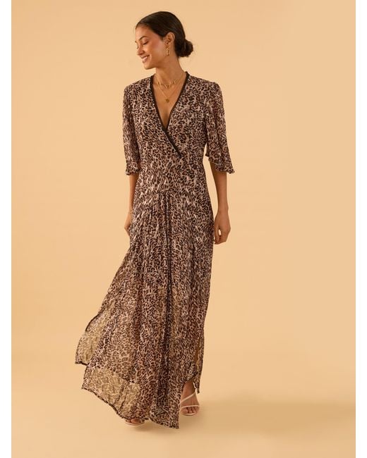 Rose & Nancy Brown Sienna Print Dress