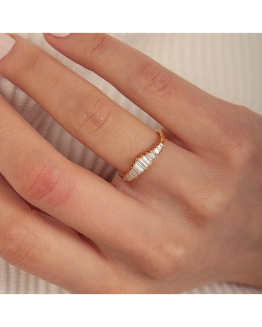 Esterah Metallic Radiant Baguette Ring