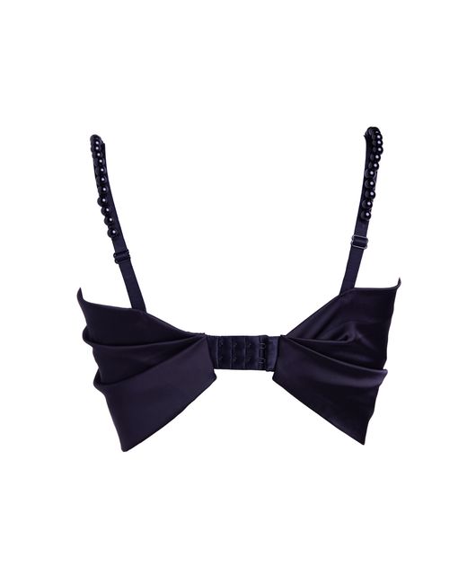 Noblesse Oblige Blue Bow Bra With Beads