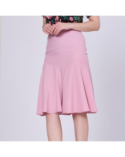 Smart and Joy Pink Wide Ruffle Skirt