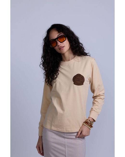 Rave on Trend Natural Neutrals Heritage Patch Long Sleeve