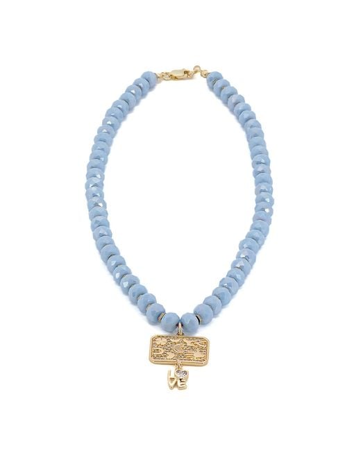 Ebru Jewelry Metallic Love Protective Symbols Choker Necklace