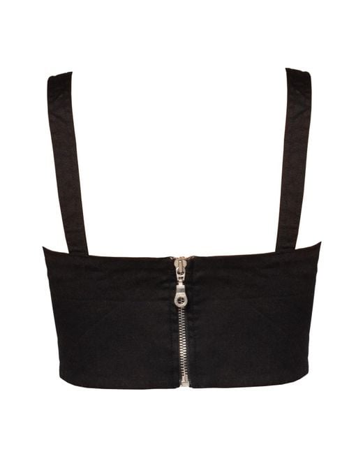 Ettie Black Buckle Strap Crop Top