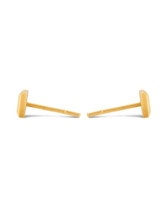 7879 Metallic Square Bullion Stud Earrings