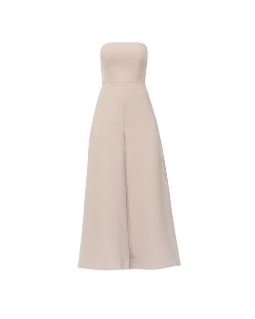 Nomi Fame Natural Neutrals Sarah Nude Palazzo Pant Corset Jumpsuit